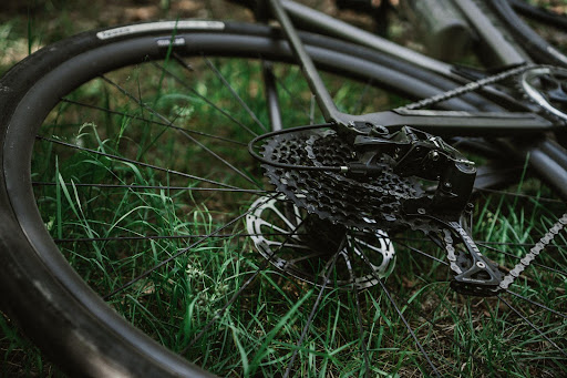 bike wheel close up image